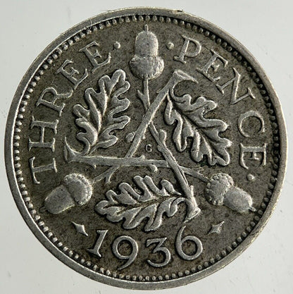 1936 George V Threepence Silver Coin | Collectable Grade
