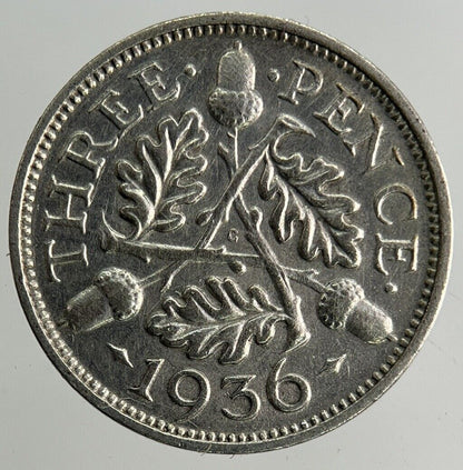 1936 George V Threepence Silver Coin | Fine Collectable Grade