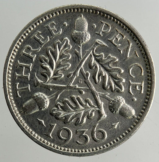 1936 George V Threepence Silver Coin | Fine Collectable Grade