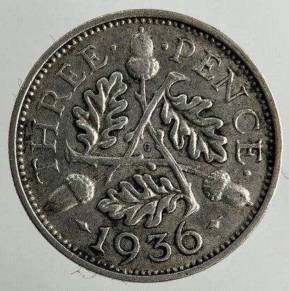 1936 George V Threepence Silver Coin | Fine Collectable Grade