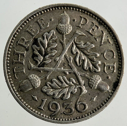1936 George V Threepence Silver Coin | Very High Grade