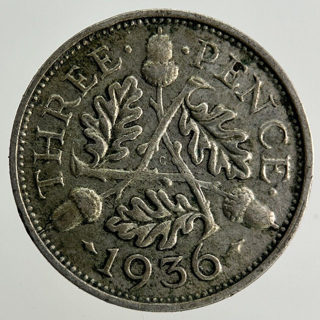 1936 George V Threepence Silver Coin | Fine Collectable Grade