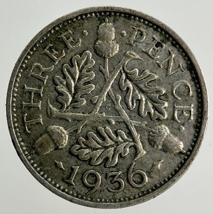 1936 George V Threepence Silver Coin | Fine Collectable Grade