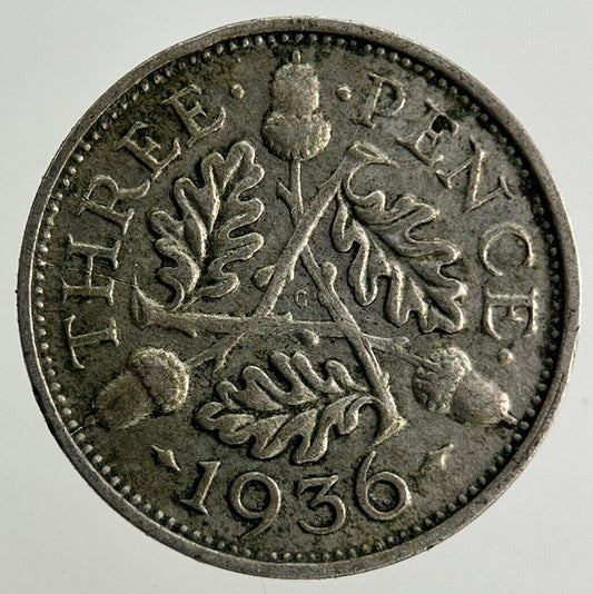 1936 George V Threepence Silver Coin | Fine Collectable Grade