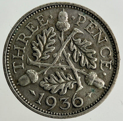1936 George V Threepence Silver Coin | Fine Collectable Grade