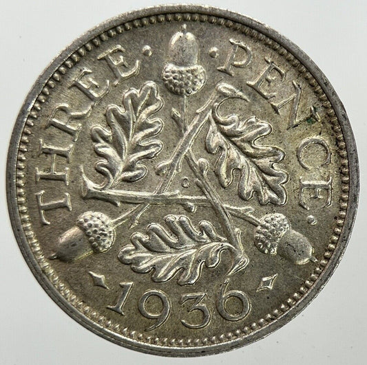 1936 George V Threepence Silver Coin | Very High Grade