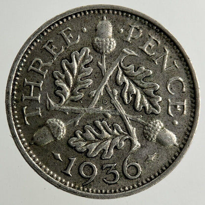1936 George V Threepence Silver Coin | Very High Grade