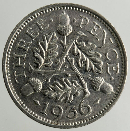 1936 George V Threepence Silver Coin | Very High Grade