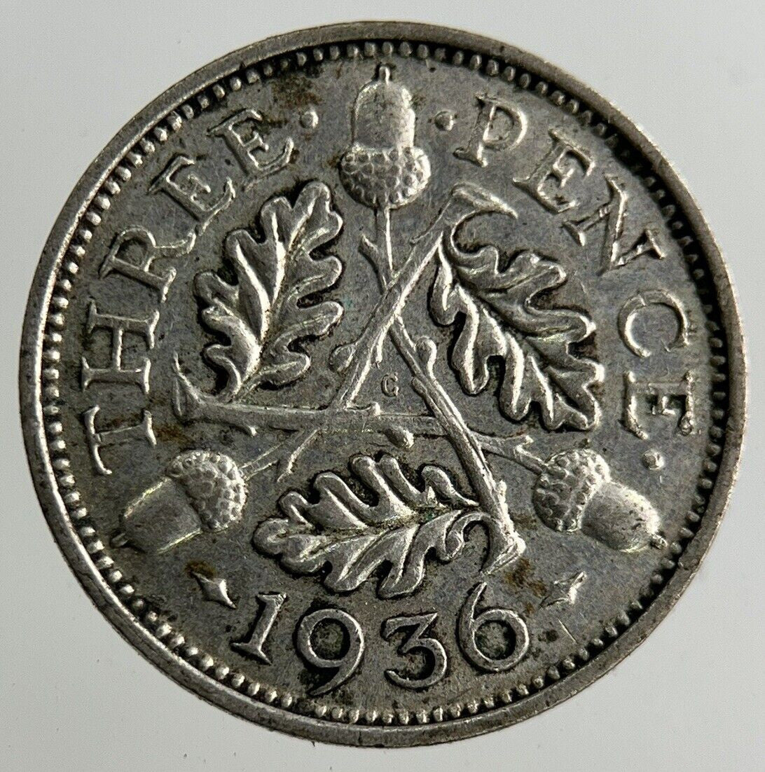 1936 George V Threepence Silver Coin | Very High Grade