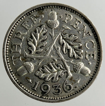1936 George V Threepence Silver Coin | Very High Grade
