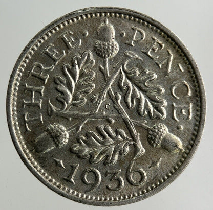 1936 George V Threepence Silver Coin | Very High Grade