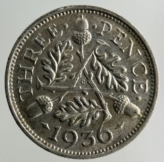 1936 George V Threepence Silver Coin | Very High Grade