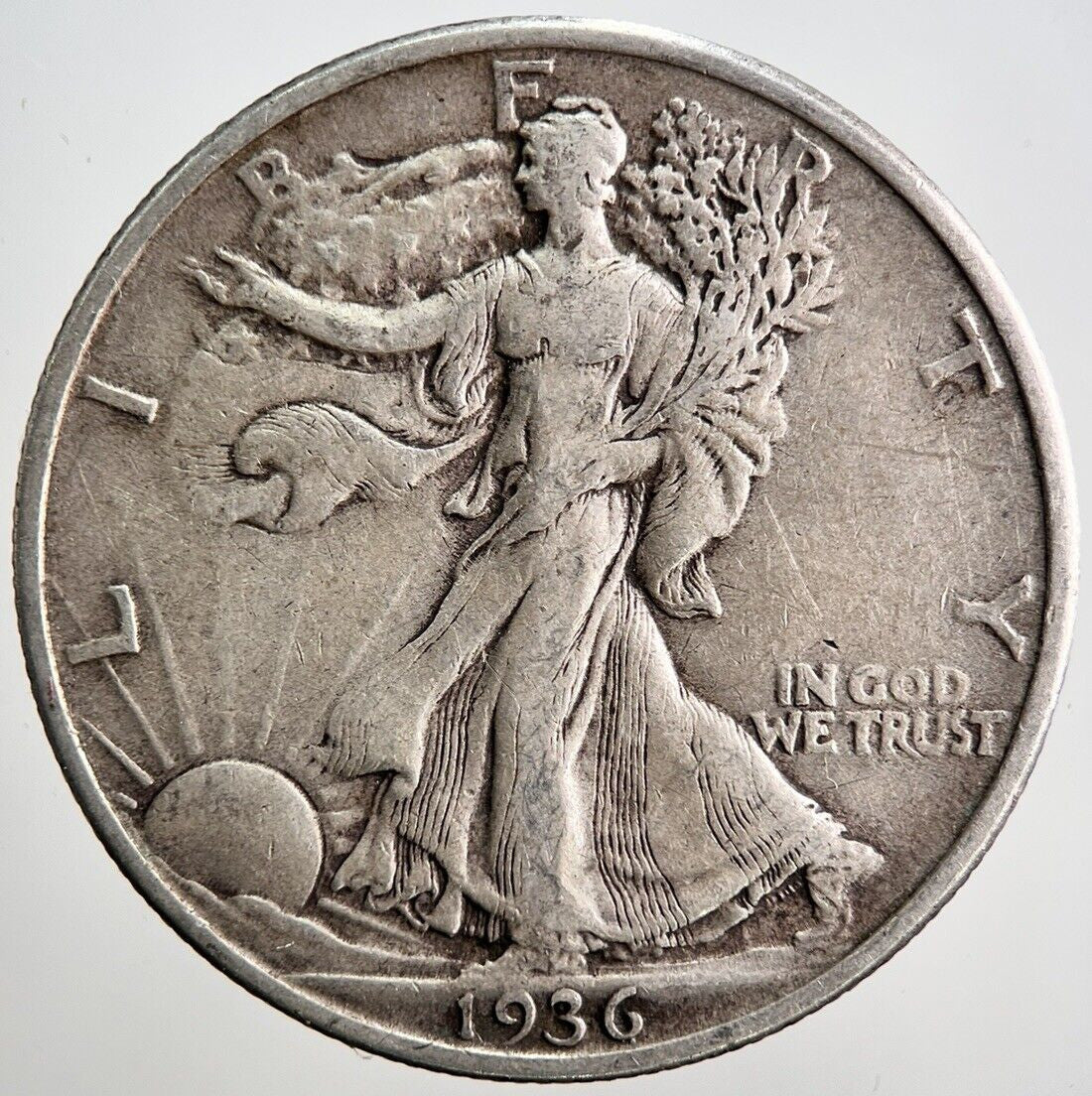 1936 US Half-Dollar Walking Liberty Silver Coin | Collectable Grade | a926