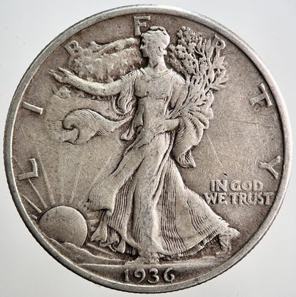 1936 US Half-Dollar Walking Liberty Silver Coin | Collectable Grade | a926