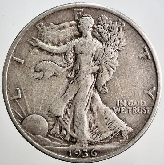 1936 US Half-Dollar Walking Liberty Silver Coin | Collectable Grade | a926