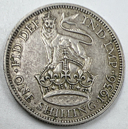 1936 Shilling | British Silver Coin | George V | Fine Collectable Grade | a917