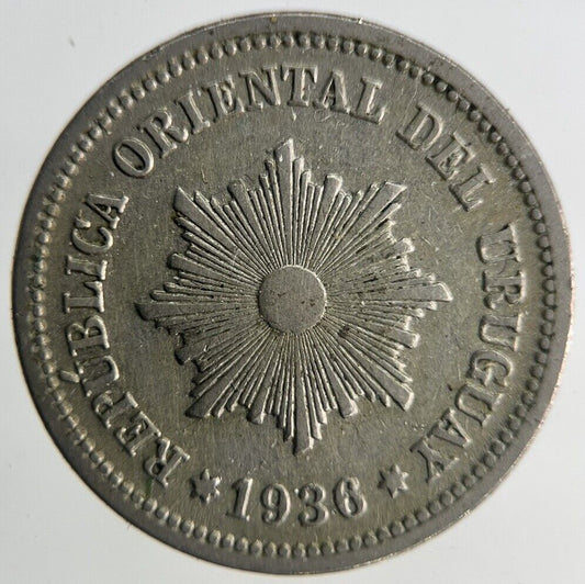 1936 Uruguay 2 Centesimos Coin | Fine Collectable Grade