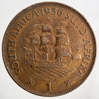 1936 South Africa One Penny Coin | Fine Collectable Grade