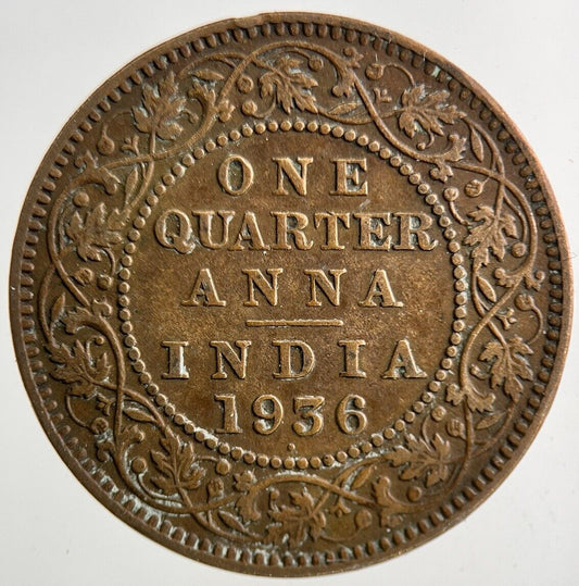 1936 India Quarter Anna Coin | Collectable Grade
