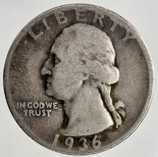 1936 US USA Quarter Dollar Silver Coin | Collectable Grade