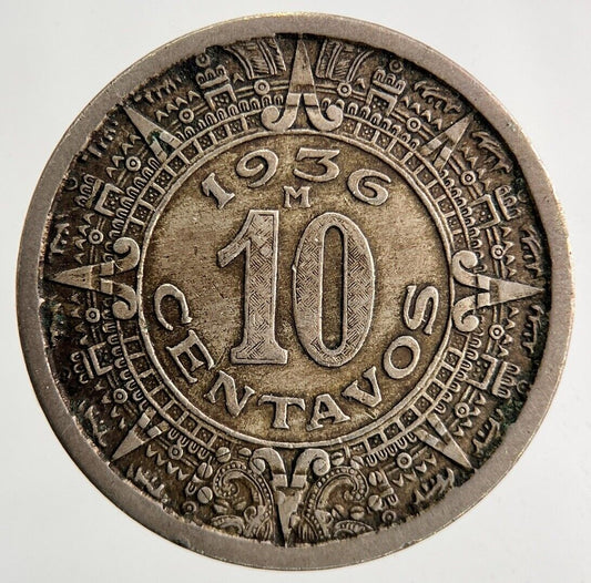 1936 Mexico 10 Centavos Coin | Fine Collectable Grade