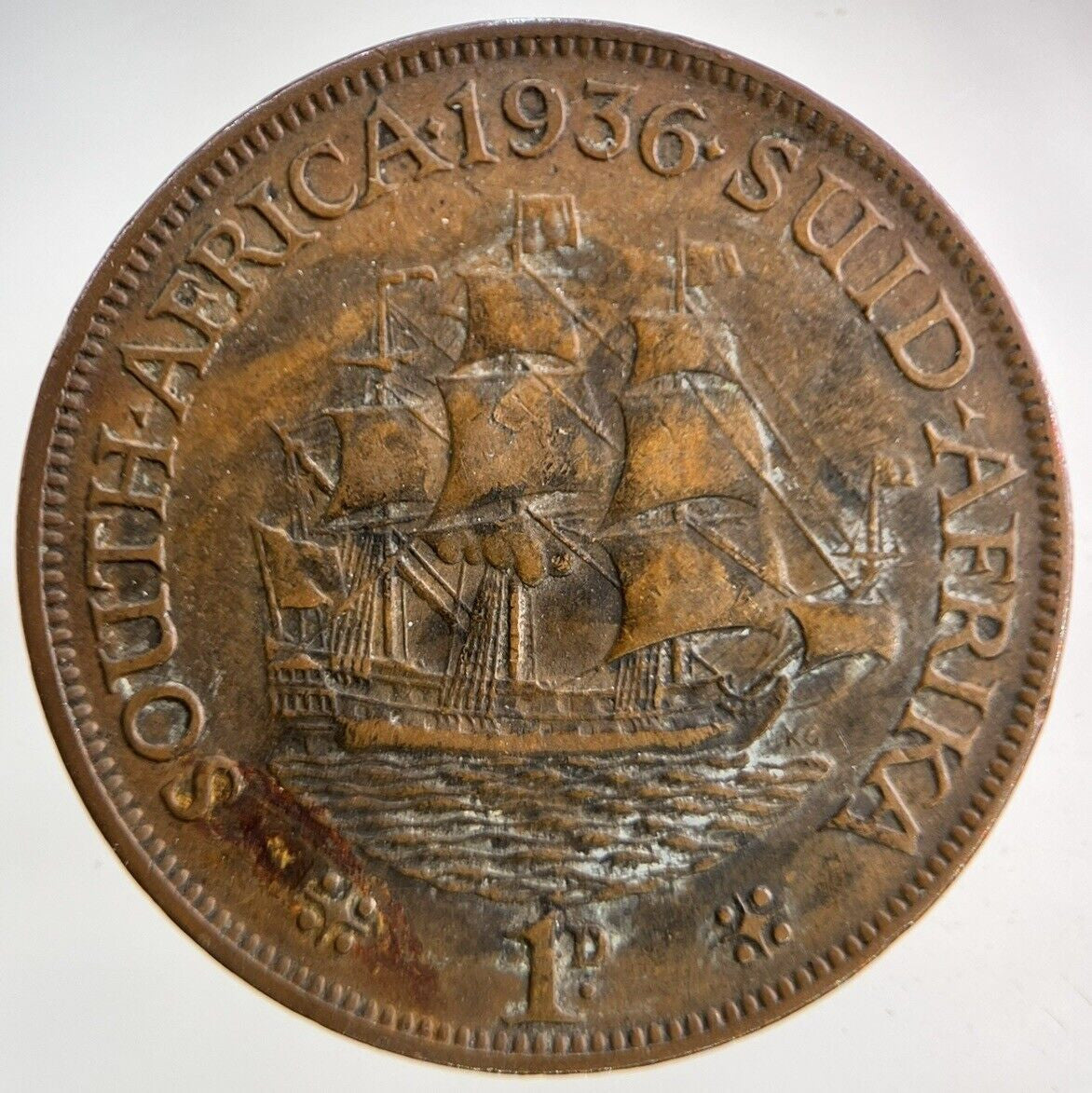 1936 South Africa 1 One Penny Coin | Very High Grade