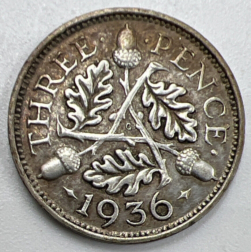 1936 Threepence | British Silver Coin | George V | Fine Collectable Grade | a790