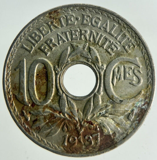 1937 France 10 Centimes Coin | Fine Collectable Grade