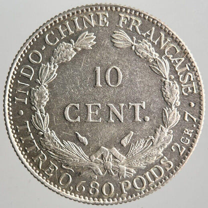 1937 France 10 Centimes Indo-China France Silver Coin | Fine Grade | a4119