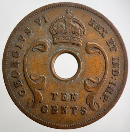 1937 East Africa 10 Ten Cents Coin | Fine Collectable Grade | a7546