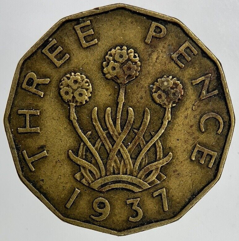 1937 George VI Brass Threepence Coin | Fine Collectable Grade