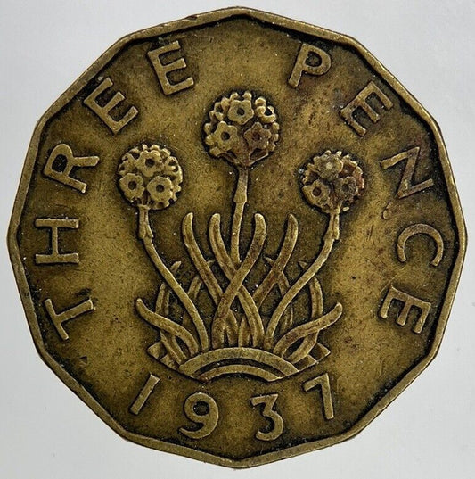 1937 George VI Brass Threepence Coin | Fine Collectable Grade
