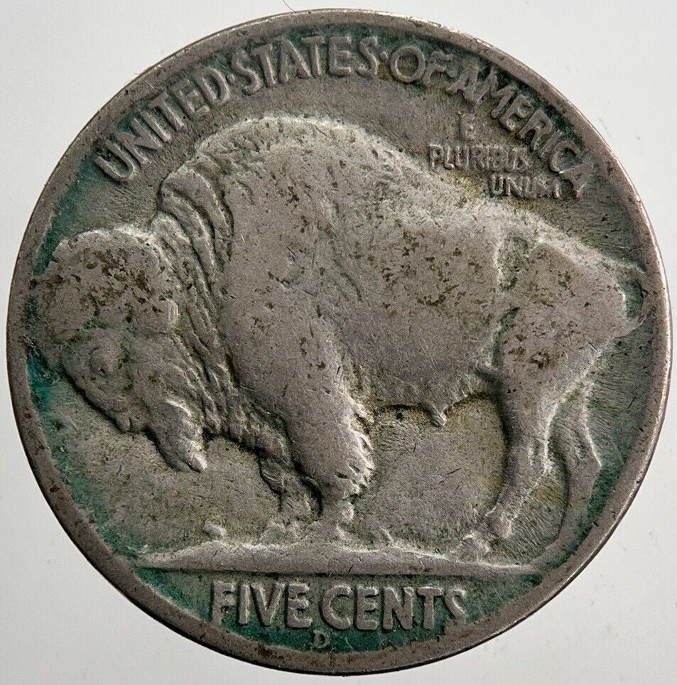 1936-D US USA Buffalo Indian Head Nickel Coin | Fine Collectable Grade | a5956