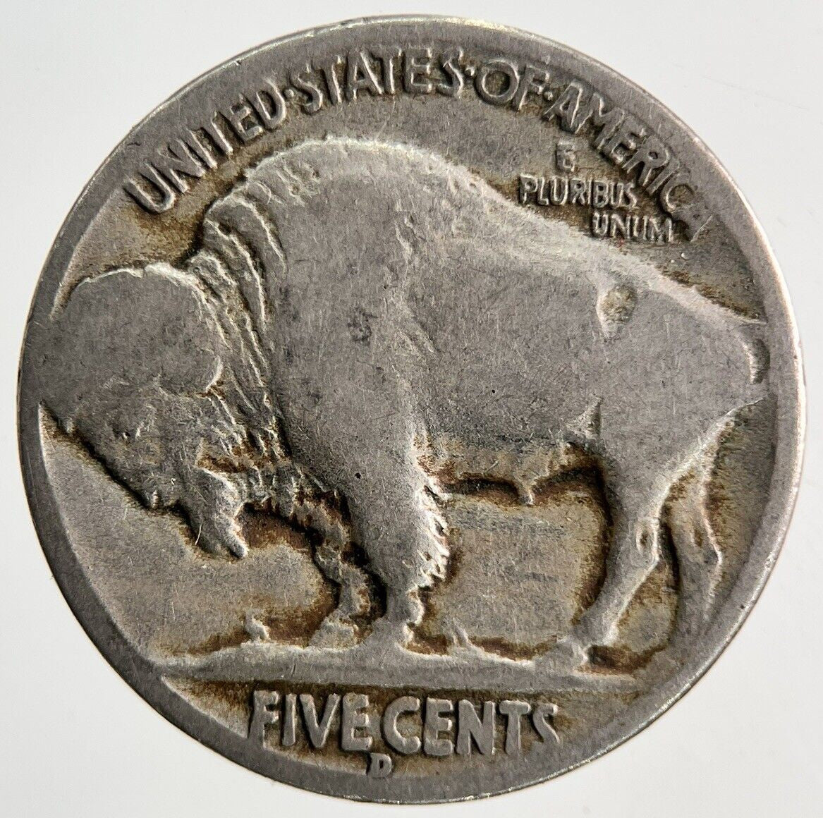 1936-D US USA Buffalo Nickel V 5 Cents Coin | Fine Collectable Grade