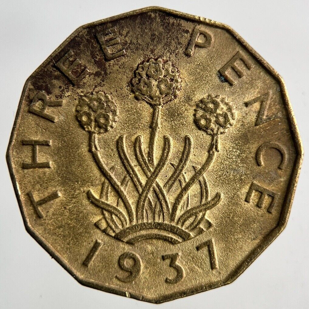 1937 George VI Brass Threepence Coin | Very High Grade