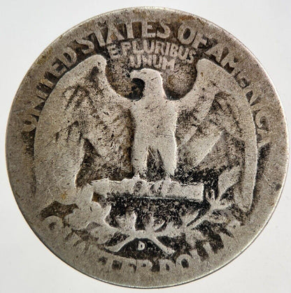 1936-D US USA Quarter Dollar Silver Coin | Collectable Grade