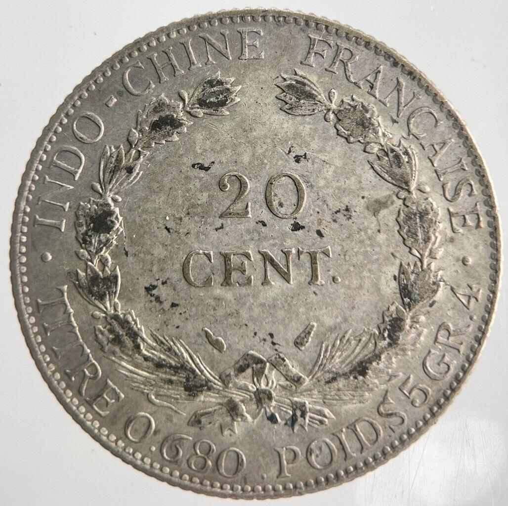 1937 20 Cents Centimes Indo-China France Silver Coin | Collectable Grade | a4467