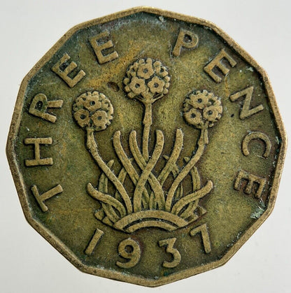 1937 George VI Brass Threepence Coin | Fine Collectable Grade