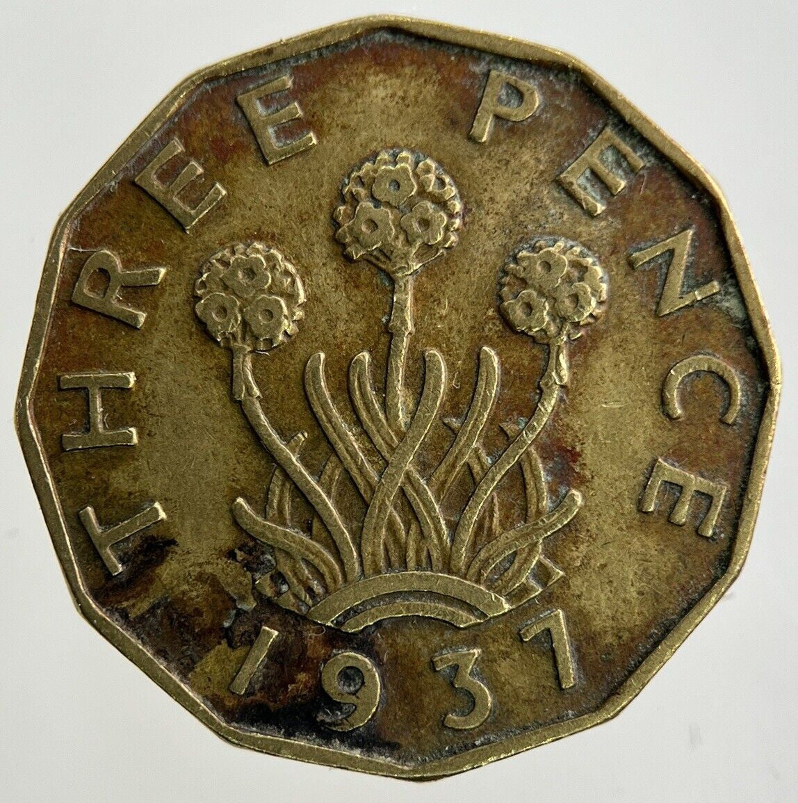 1937 George VI Brass Threepence Coin | Fine Collectable Grade
