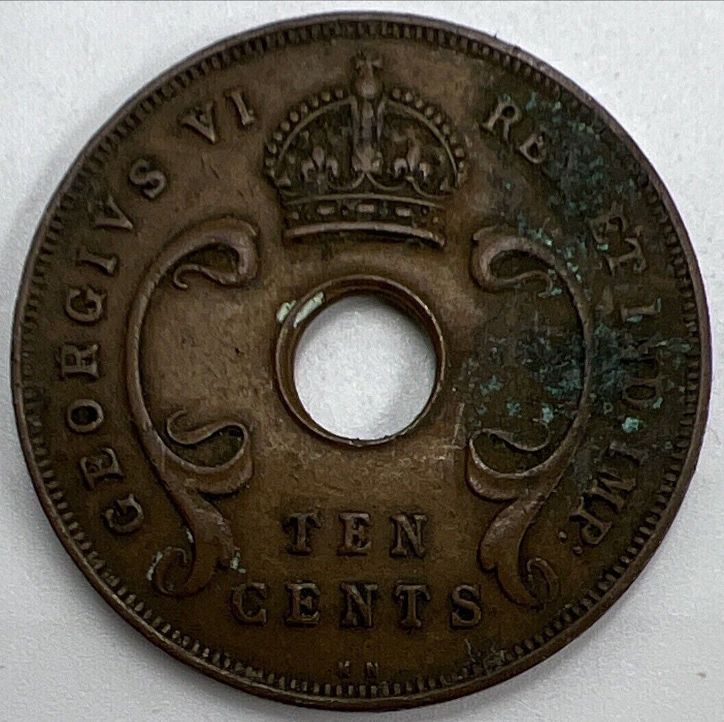 1937 East Africa 10 Cents Coin | Fine Collectable Grade | a1141