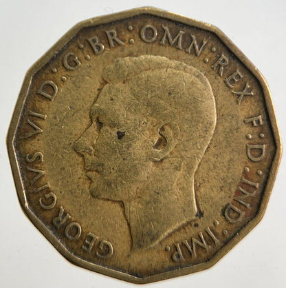 1937 George VI Brass Threepence Coin | Fine Collectable Grade | a4689