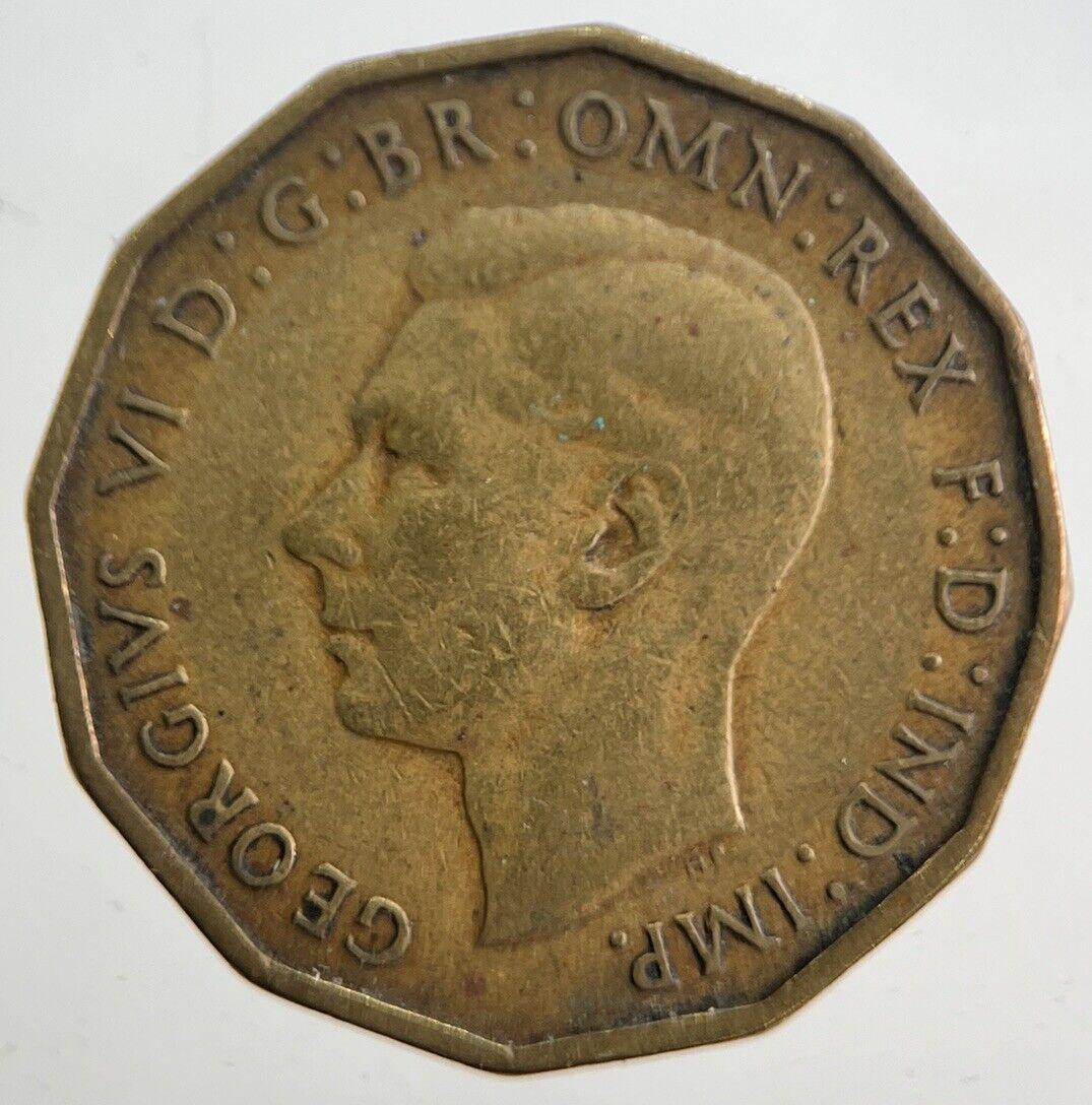 1937 George VI Brass Threepence Coin | Fine Collectable Grade | a4691