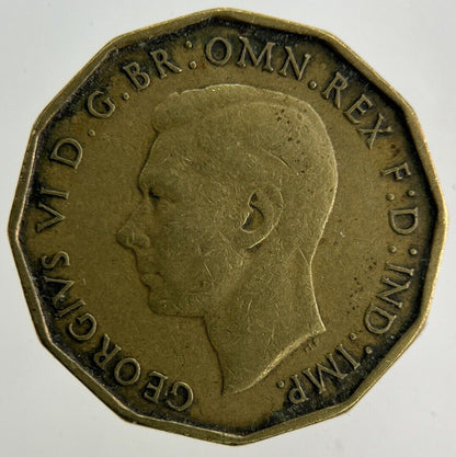 1937 George VI Brass Threepence Coin | Fine Collectable Grade