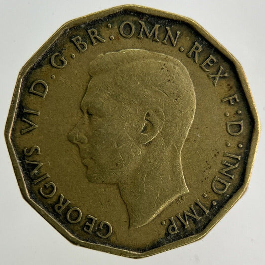 1937 George VI Brass Threepence Coin | Fine Collectable Grade