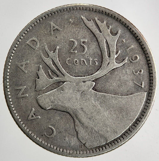 1937 Canada 25 Cents Silver Coin | Collectable Grade