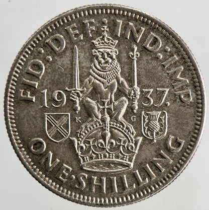 1937 George VI One Shilling Silver Coin | Fine Collectable Grade