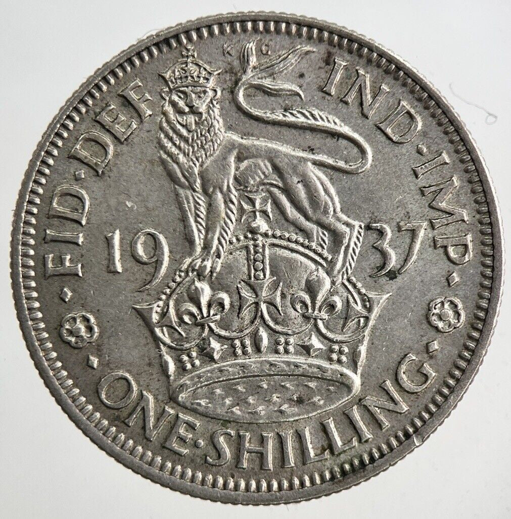 1937 George VI Shilling Silver Coin | Fine Collectable Grade
