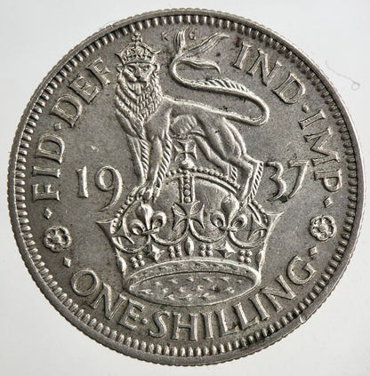1937 George VI Shilling Silver Coin | Fine Collectable Grade
