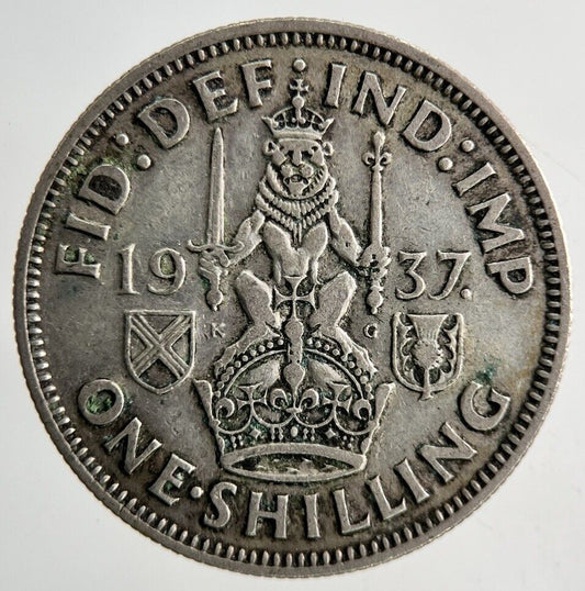 1937 George VI One Shilling Silver Coin | Fine Collectable Grade