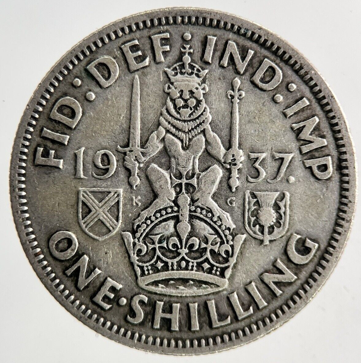 1937 George VI One Shilling Silver Coin | Fine Collectable Grade